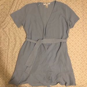 STREETWEAR SOCIETY Blue Wrap Dress